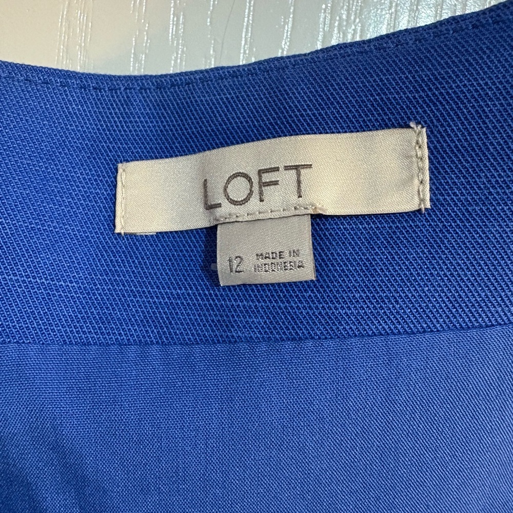 LOFT Blue Mini Skirt - Picture 3 of 6